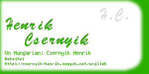 henrik csernyik business card